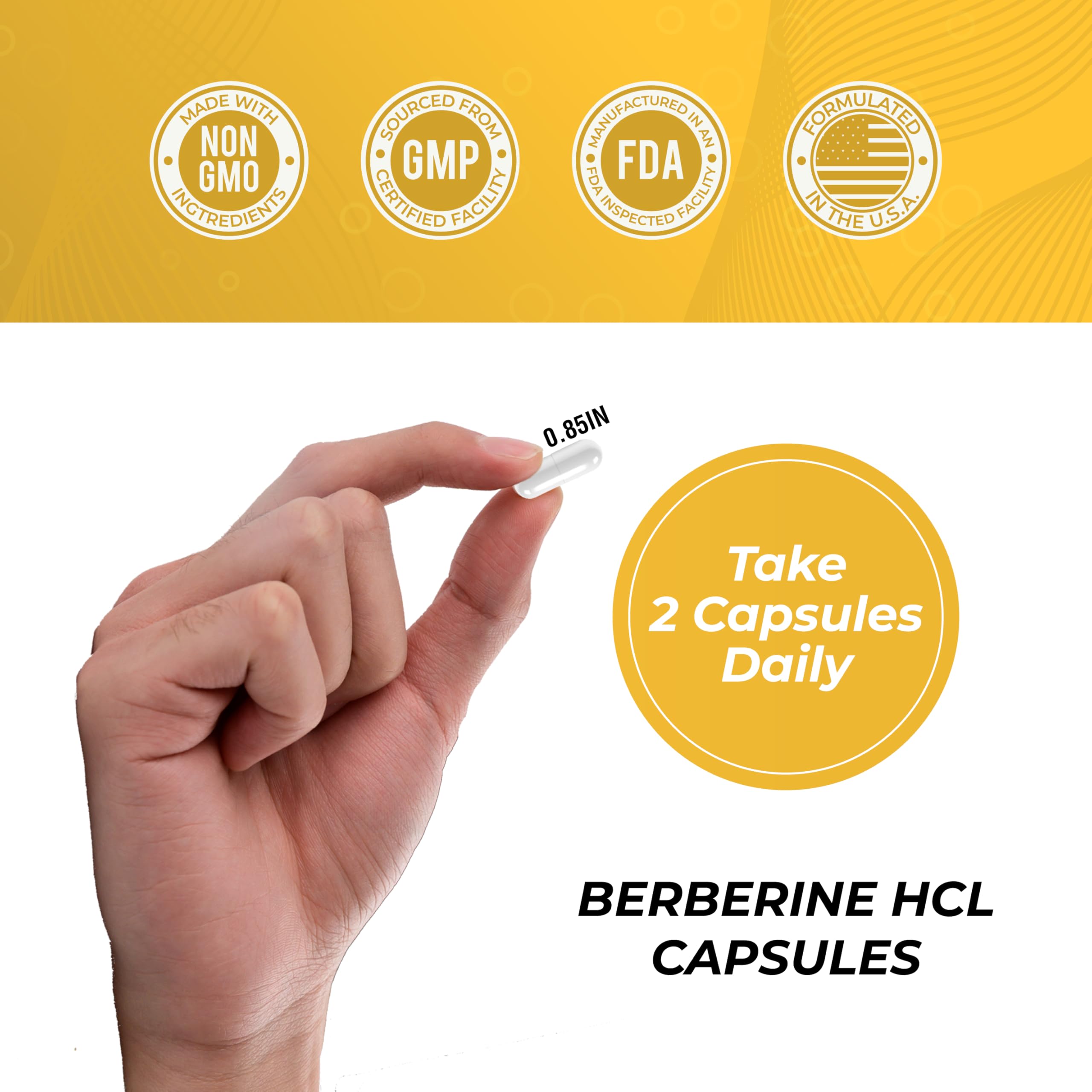 Leaping Lynx Berberine HCl 1200mg capsules with measuring spoon