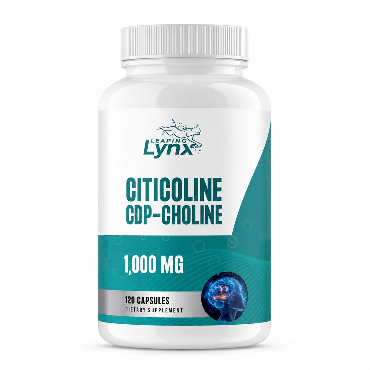 Leaping Lynx Citicoline 1000 mg supplement front view