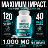 Leaping Lynx Citicoline 1000 mg supplement side view