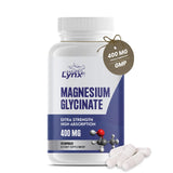 Leaping Lynx Magnesium Glycinate 400mg capsules front view