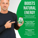 Leaping Lynx Moringa Leaf Extract 1200mg capsules on a kitchen counter