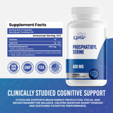 Leaping Lynx Phosphatidylserine 400mg Capsules bottle with label