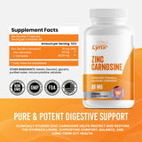Leaping Lynx Zinc Carnosine Capsules 86 mg bottle with label