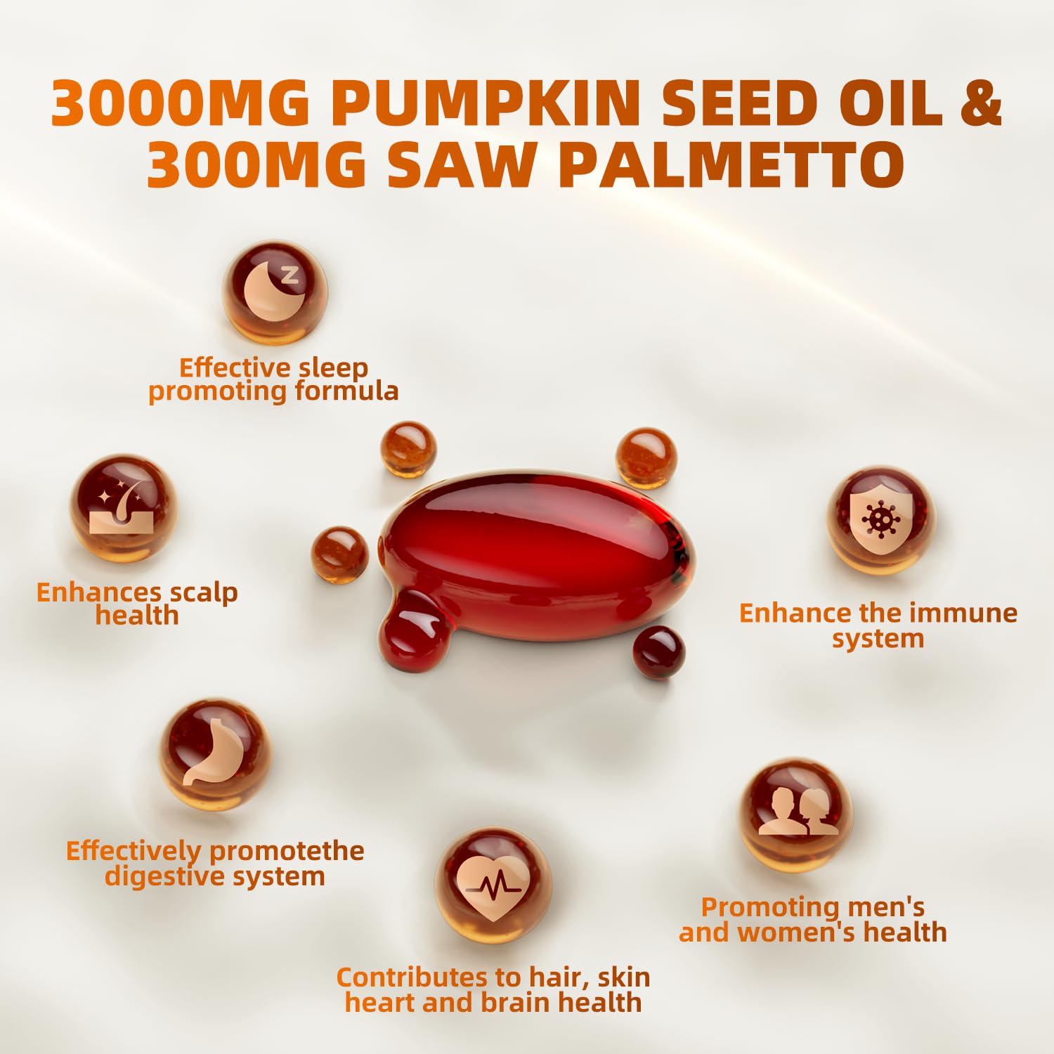 Lecory Pumpkin Seed Oil Softgels back view with ingredient list