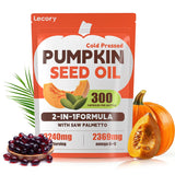 Lecory Pumpkin Seed Oil Softgels front view with packaging