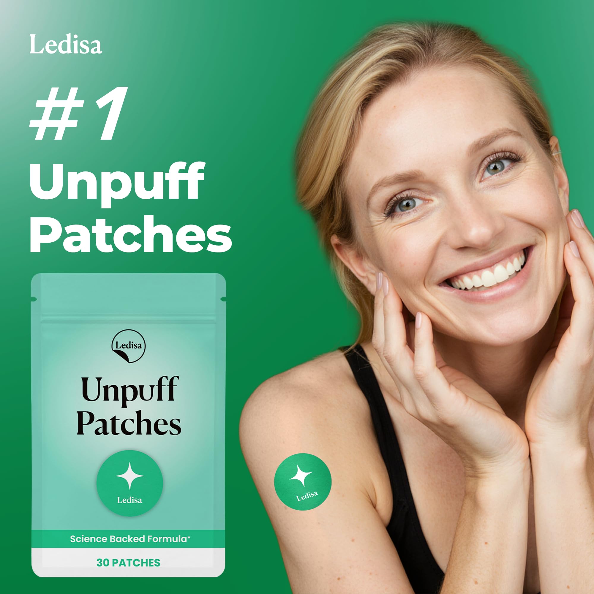 Ledisa Dietary Fibres Patches back view showing instructions
