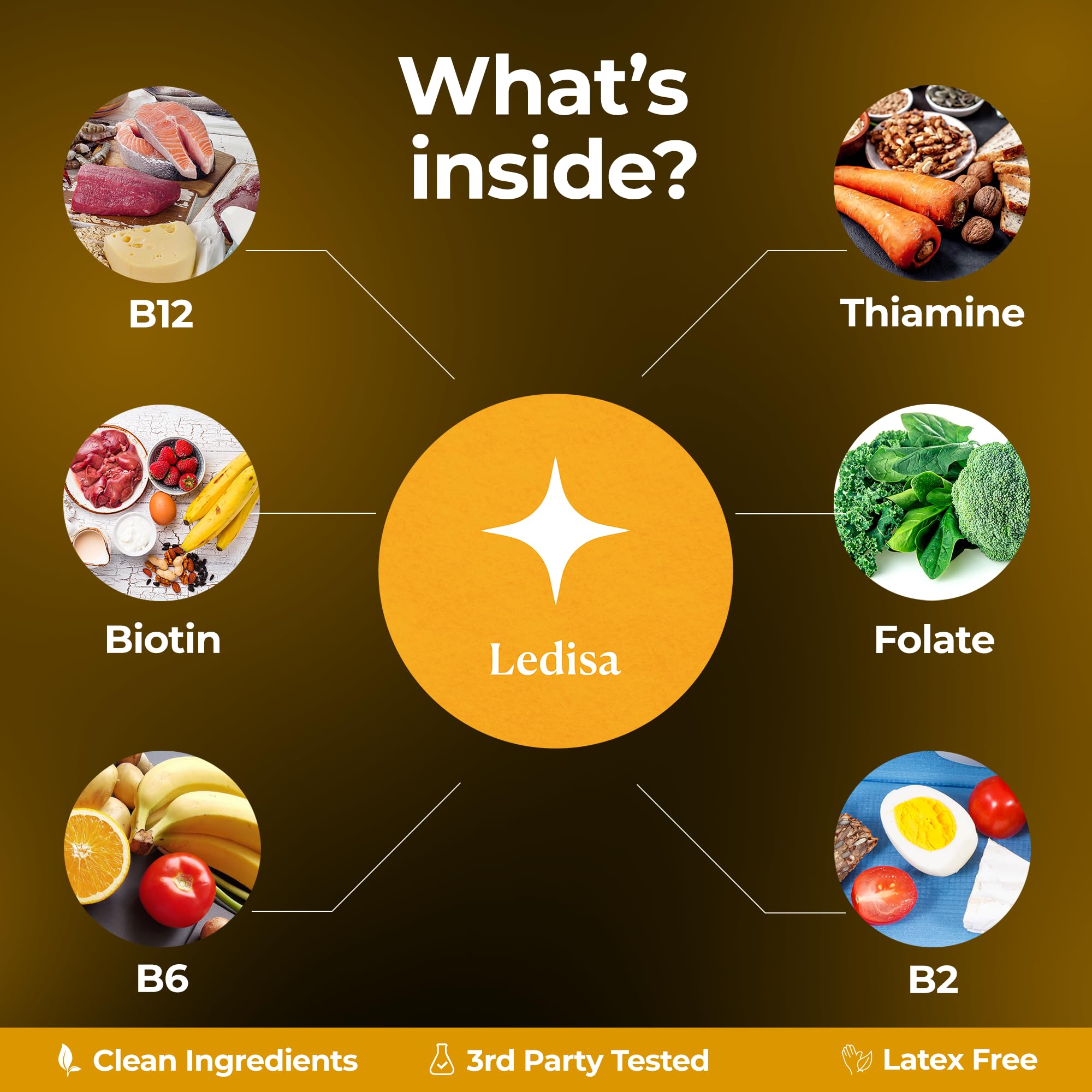 Ledisa Skin Patches back view with ingredients list
