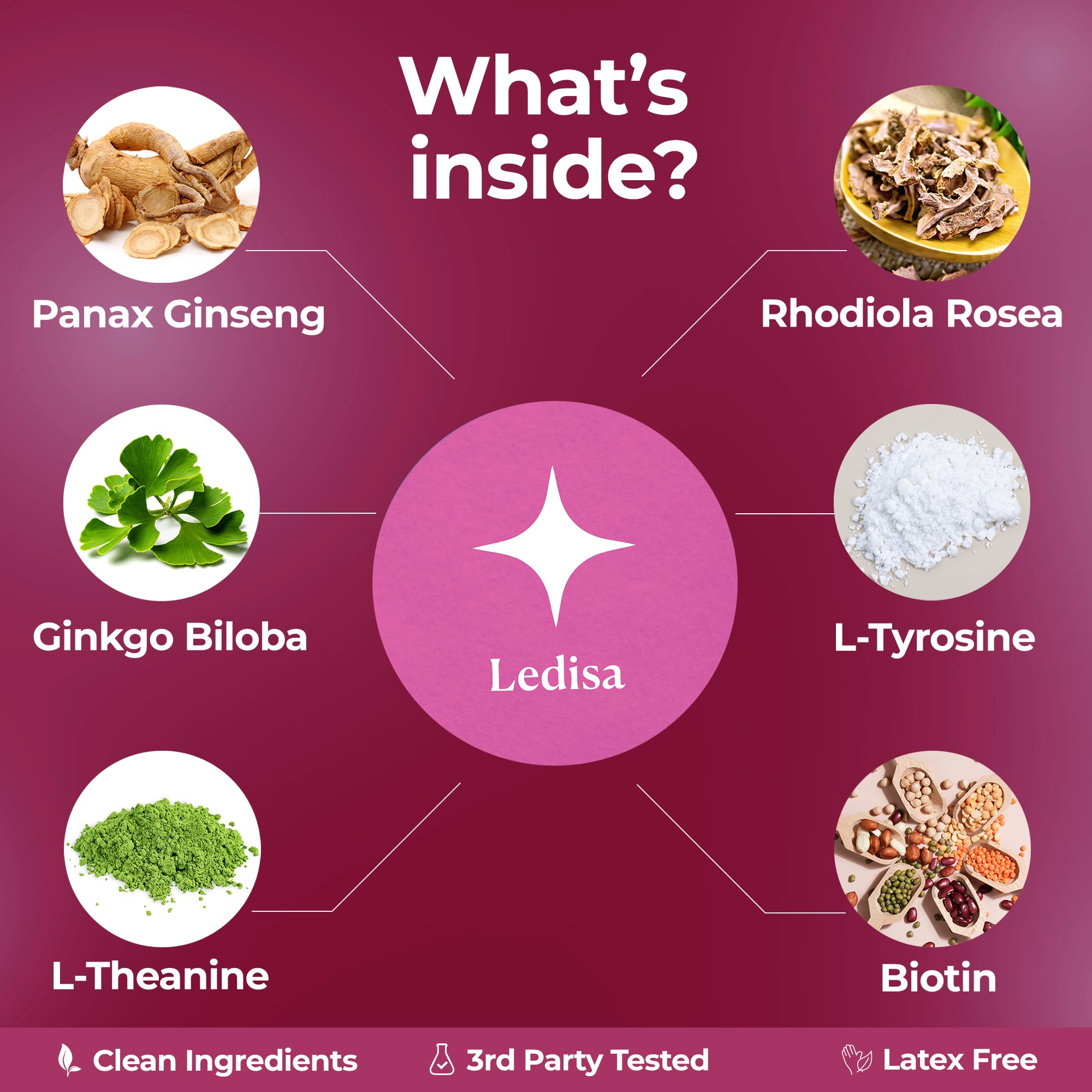 Ledisa Vitamin Patches back view showing ingredients