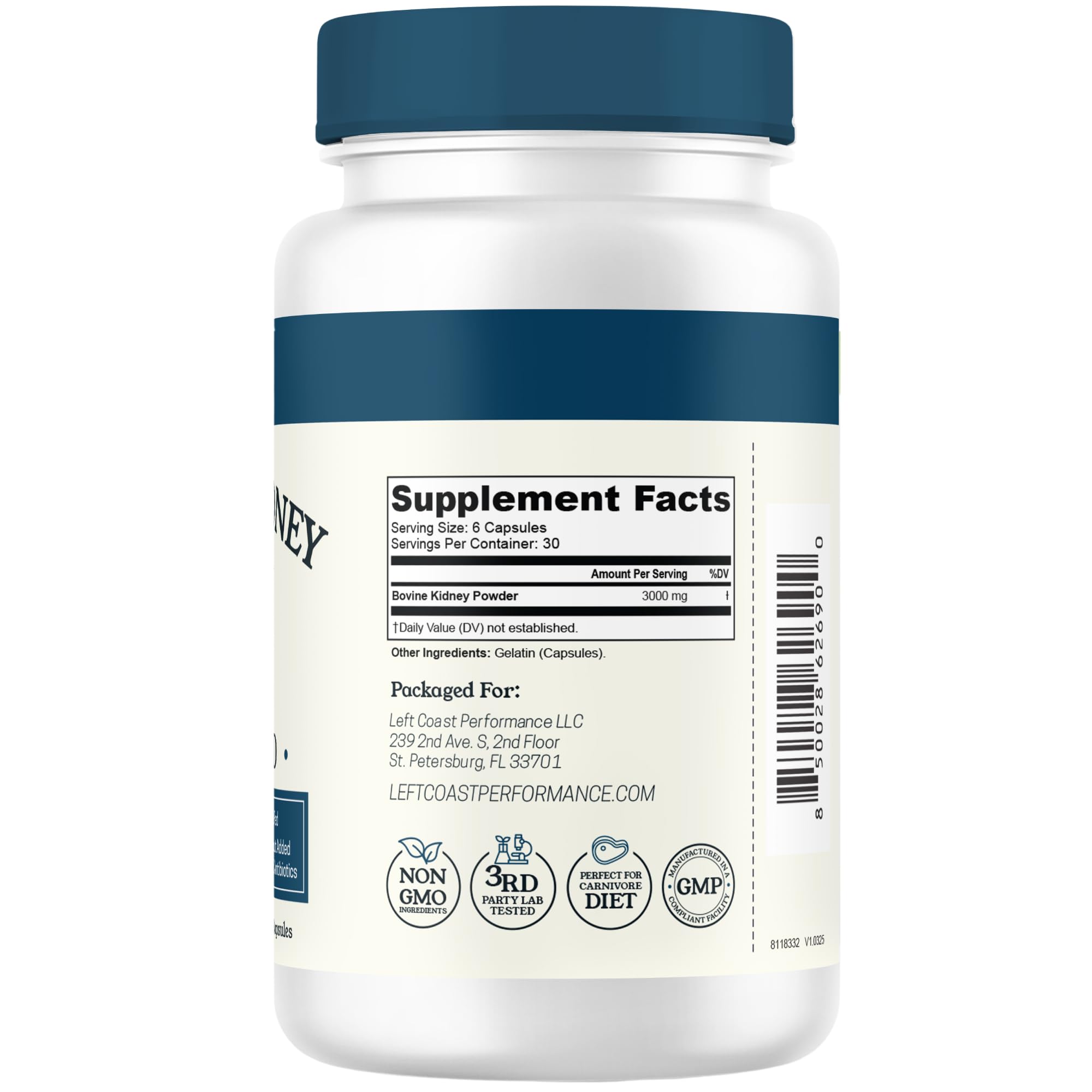Left Coast Performance Beef Kidney Capsules in a natural setting