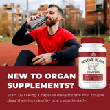 Left Coast Performance Beef Organ Capsules with ingredients list