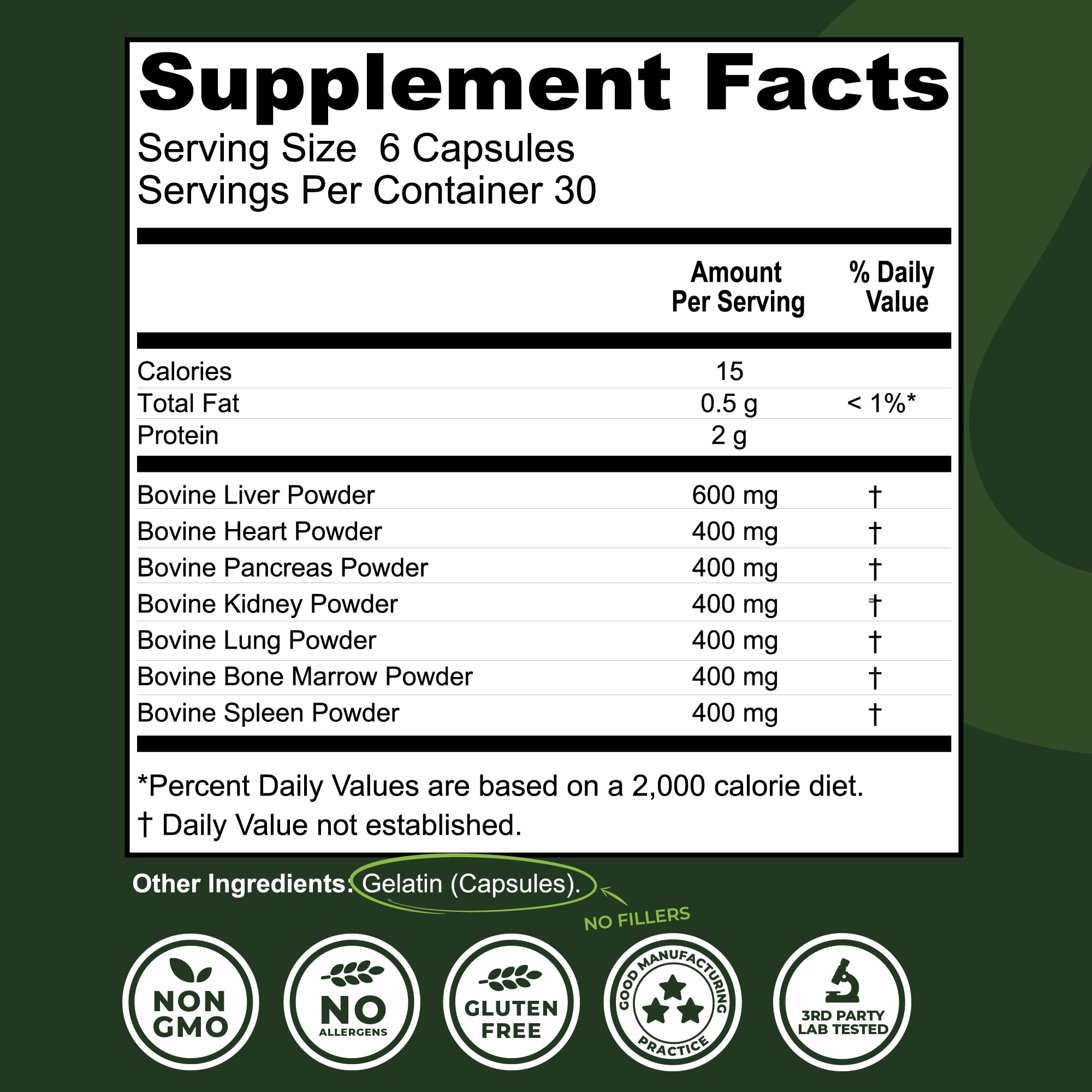 Left Coast Performance Beef Organ Supplement 150g side view