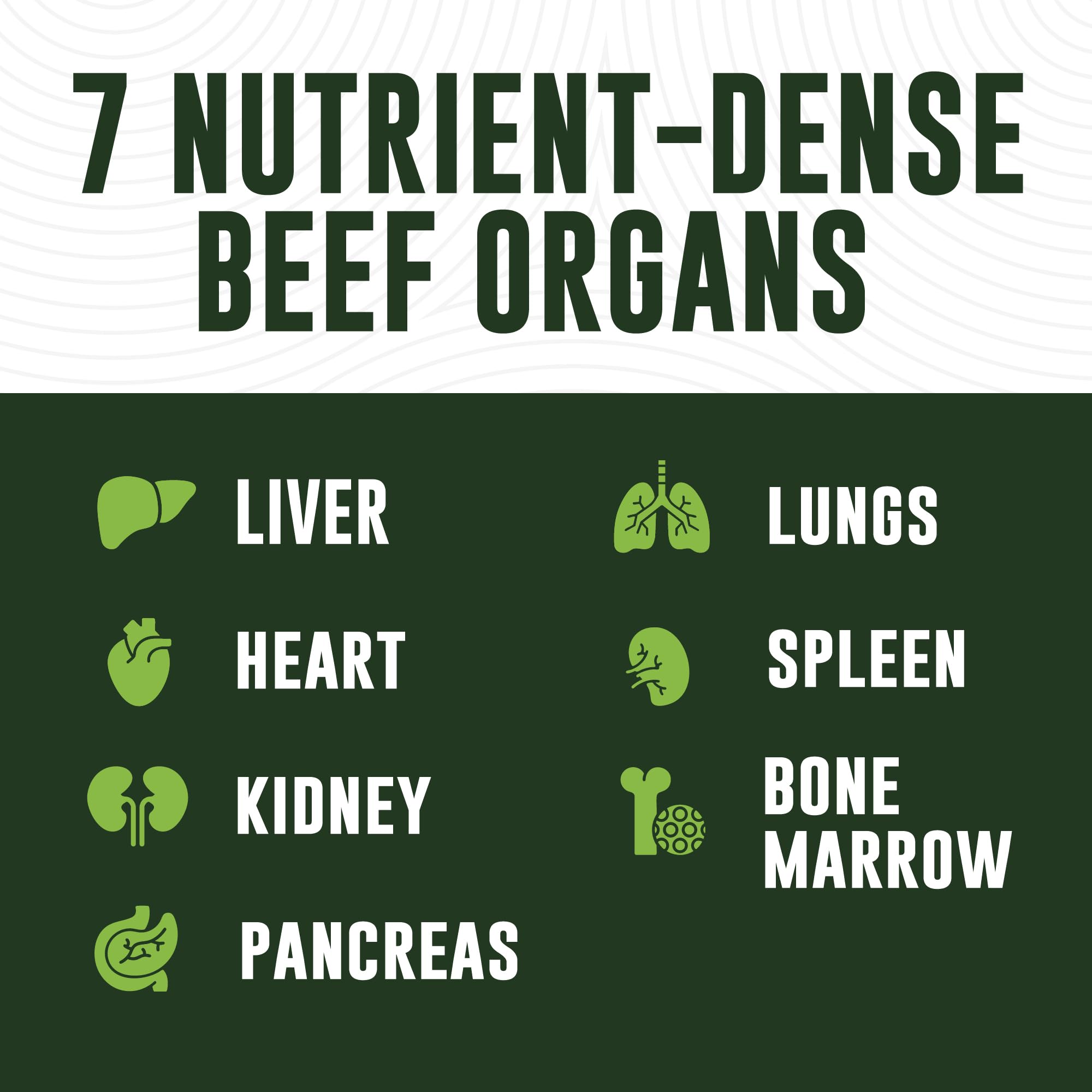 Left Coast Performance Beef Organ Supplement packaging details