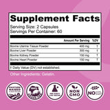 Left Coast Performance Beef Organs Supplement for Women, capsule close-up