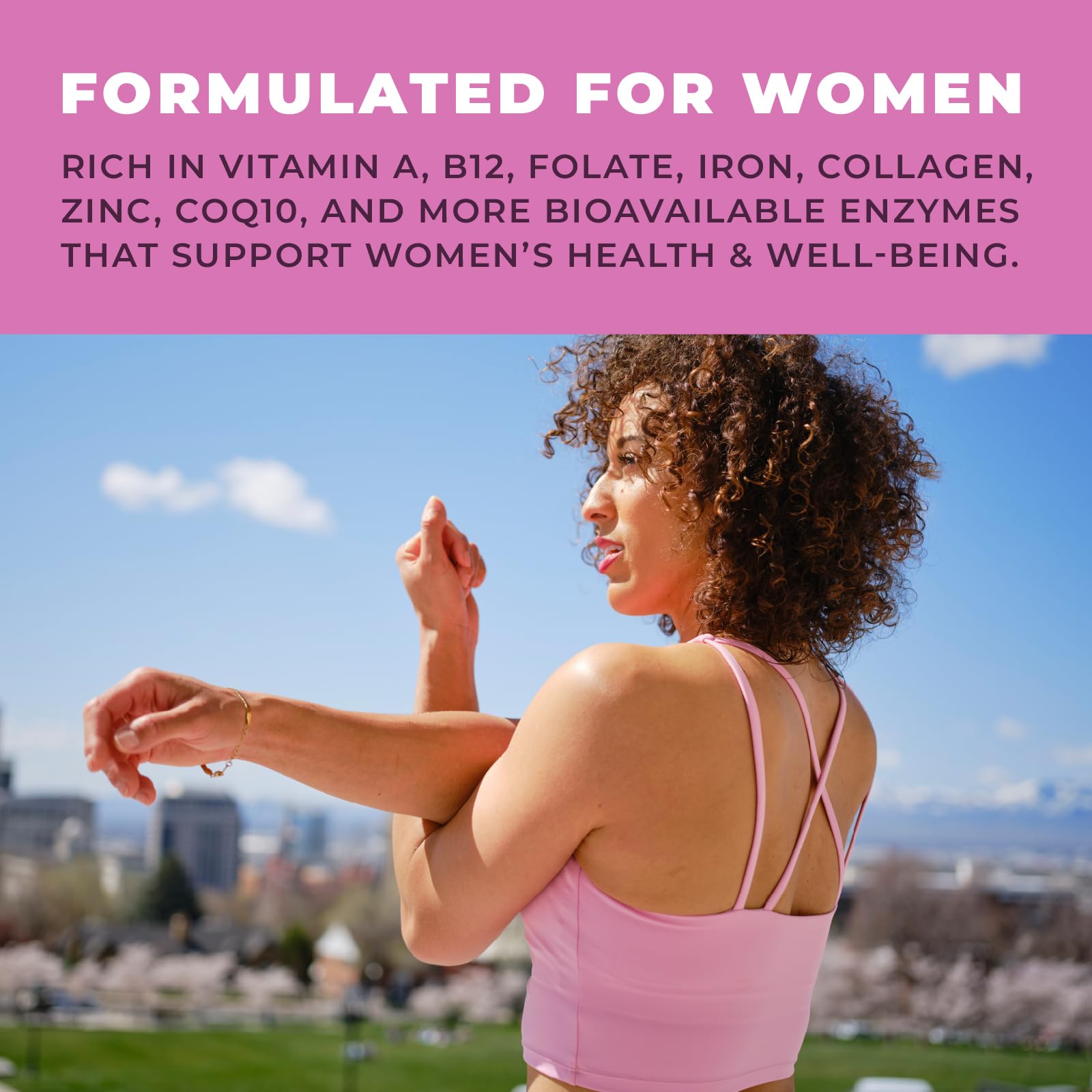 Left Coast Performance Beef Organs Supplement for Women, nutritional information