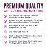 Left Coast Performance Beef Organs Supplement for Women, product dimensions