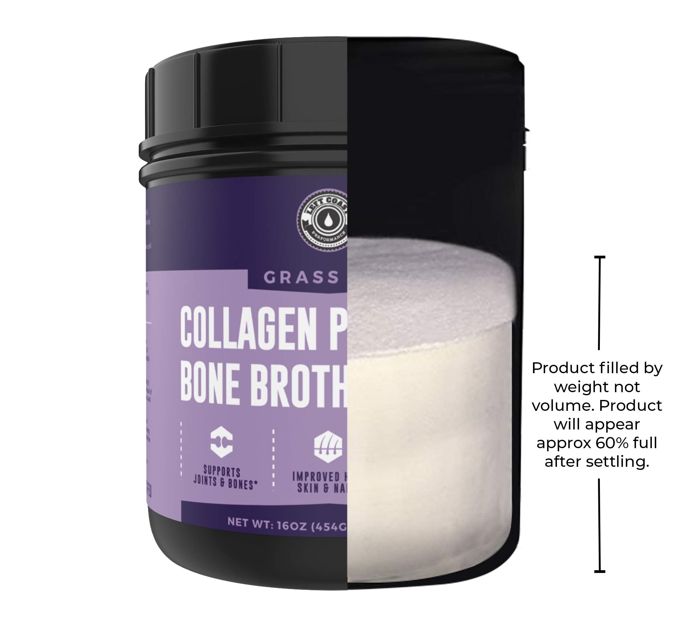 Left Coast Performance Collagen Peptide Powder 16 oz packaging