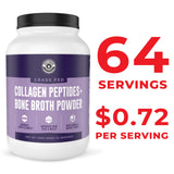 Left Coast Performance Collagen Peptides and Bone Broth Powder serving suggestion in a glass