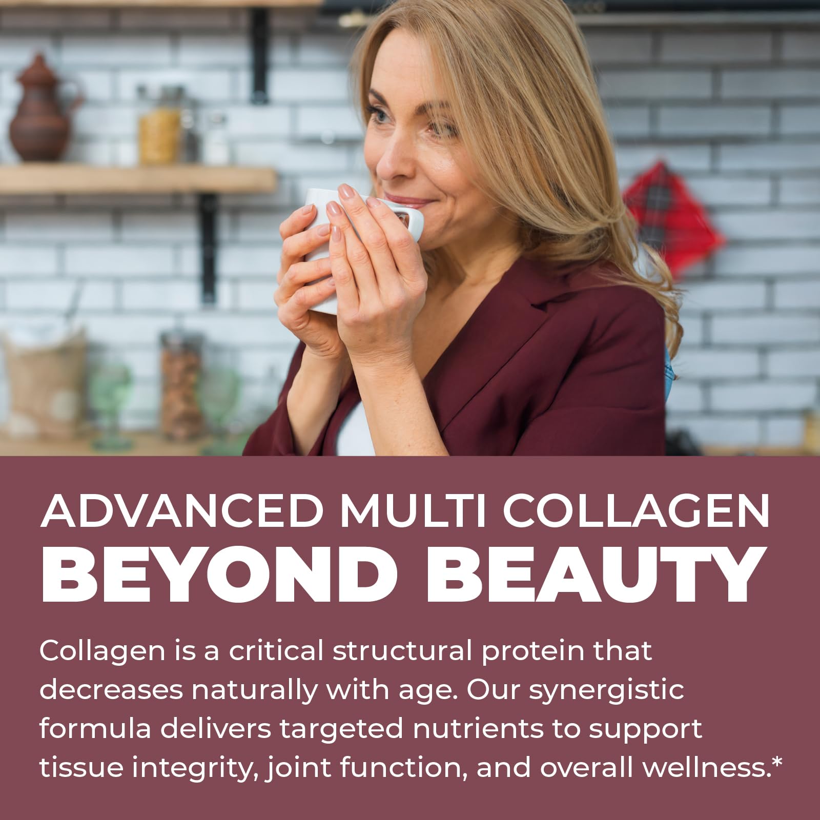 Left Coast Performance Collagen Supplement 16oz in kitchen setting