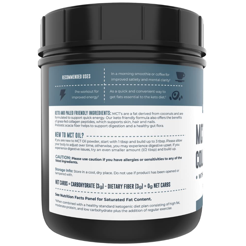 Left Coast Performance Keto MCT Oil nutritional information