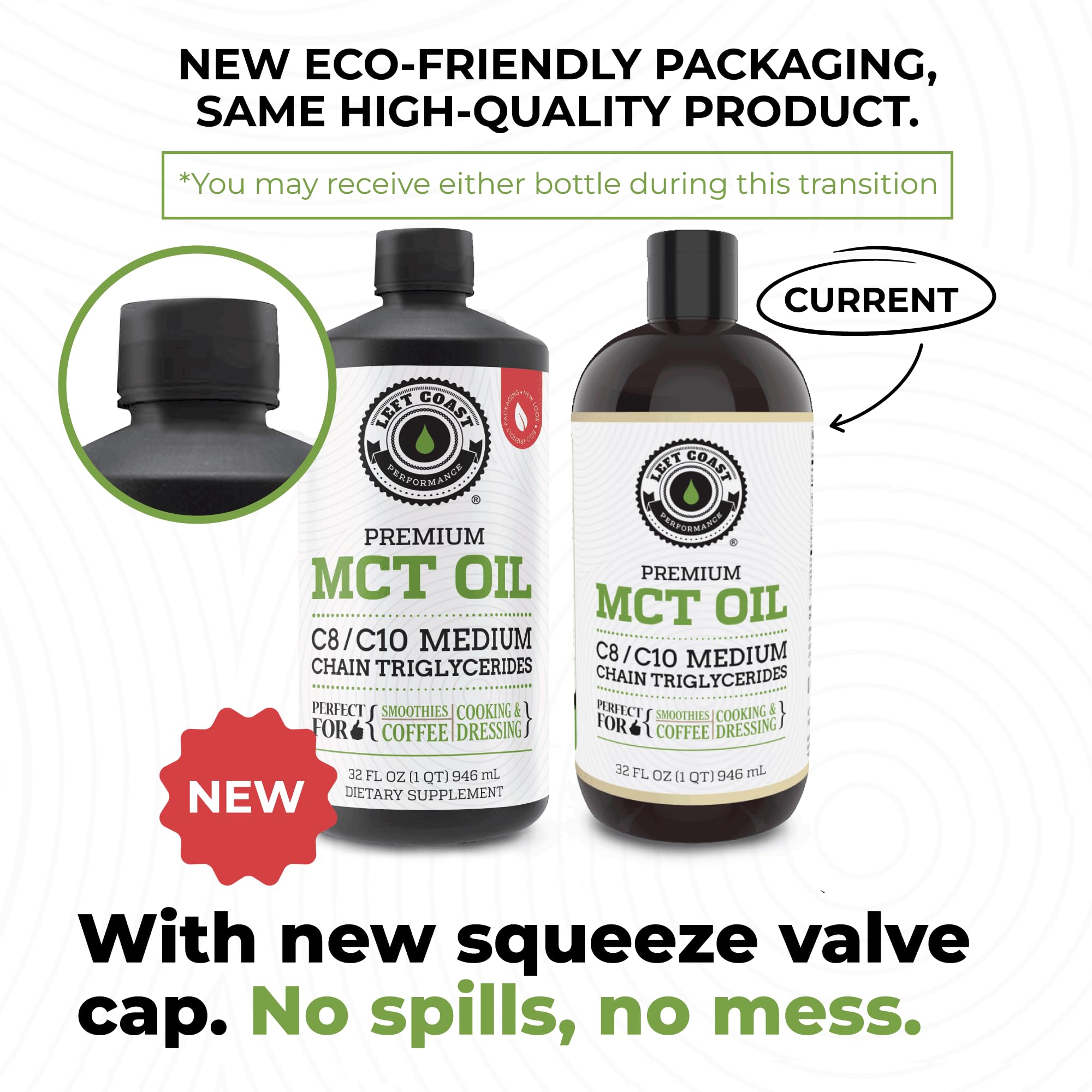 Left Coast Performance MCT Oil 898g packaging