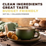Left Coast Performance MCT Oil Powder close-up of packaging
