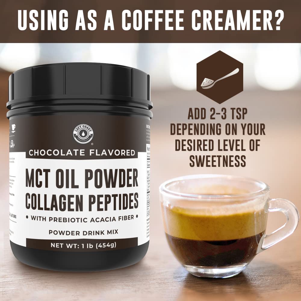Left Coast Performance MCT Oil Powder mixed in coffee