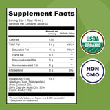 Left Coast Performance Organic MCT Oil 508g bottle side view