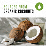 Left Coast Performance Organic MCT Oil 508g with coconut background