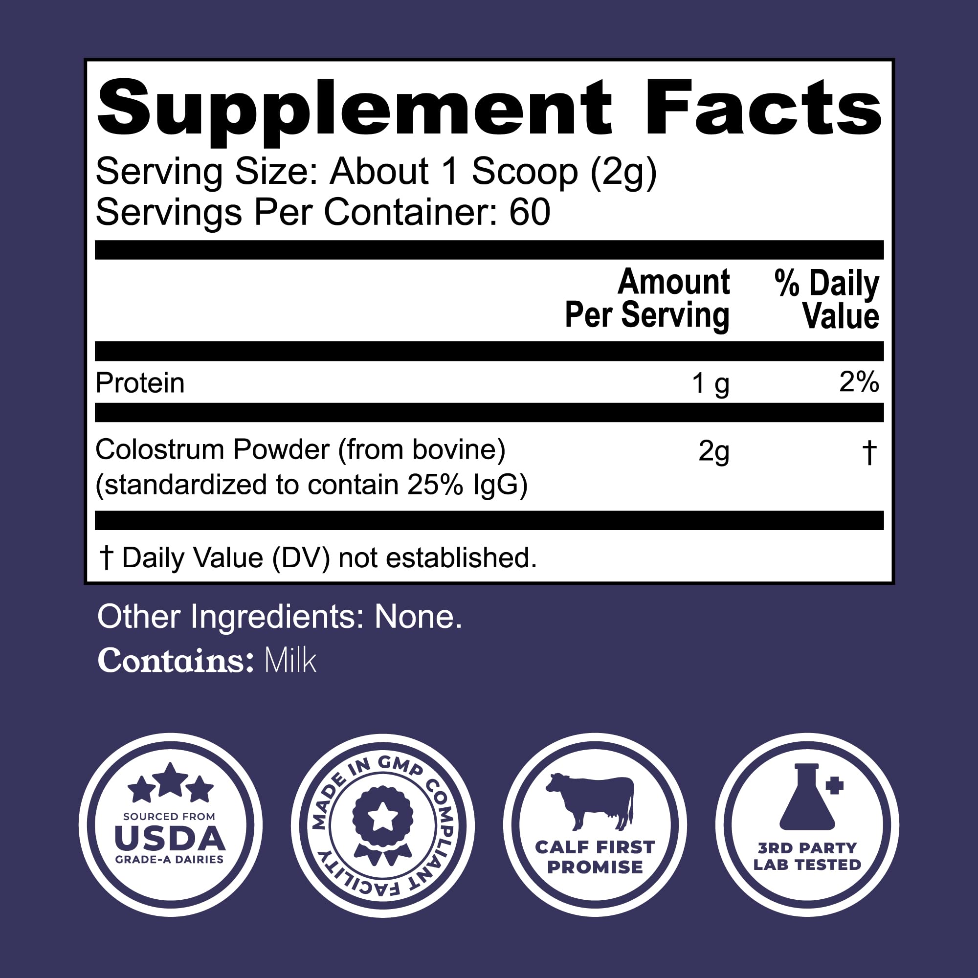 Left Coast Performance Whole Bovine Colostrum Powder packaging