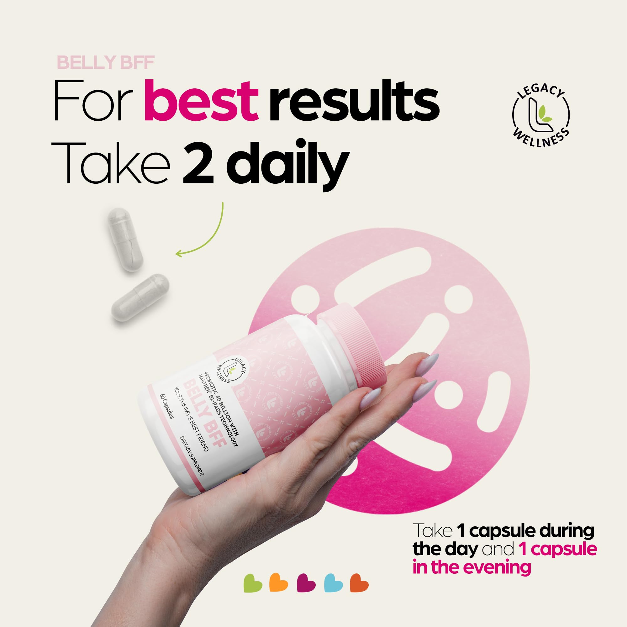 LegacyNutra BELLY BFF Probiotic Supplement packaging