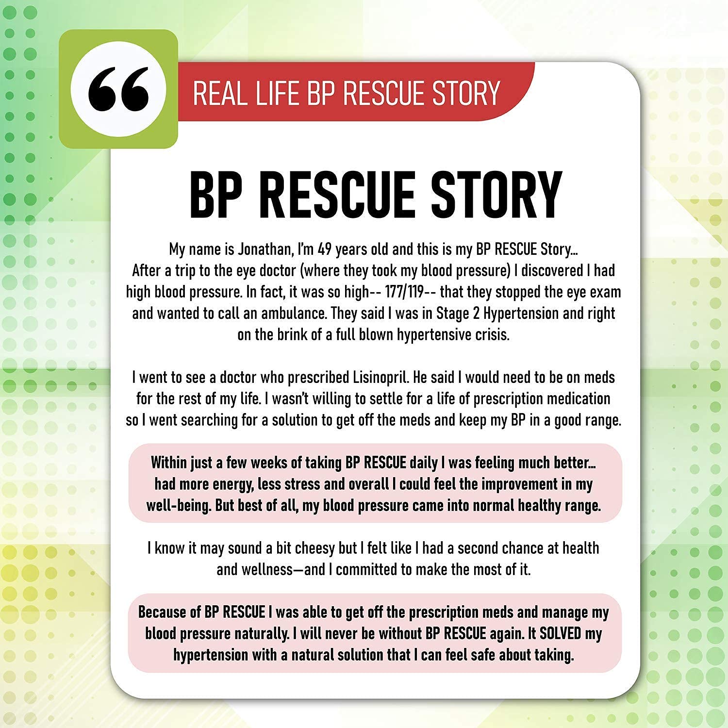 LegacyNutra BP RESCUE supplement bottle side view