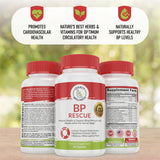 LegacyNutra BP RESCUE supplement bottle with measuring spoon
