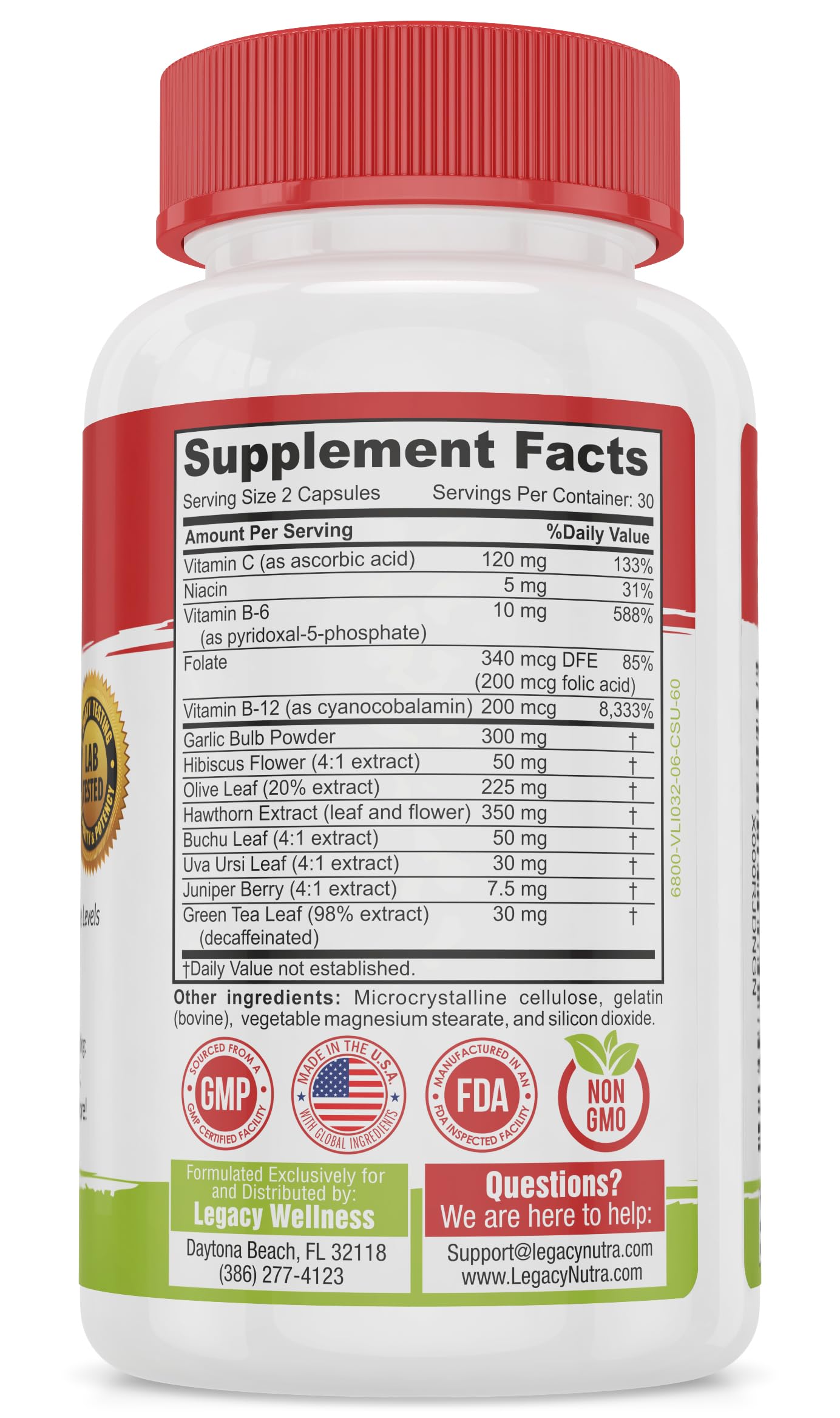 LegacyNutra BP RESCUE supplement in a wellness setting