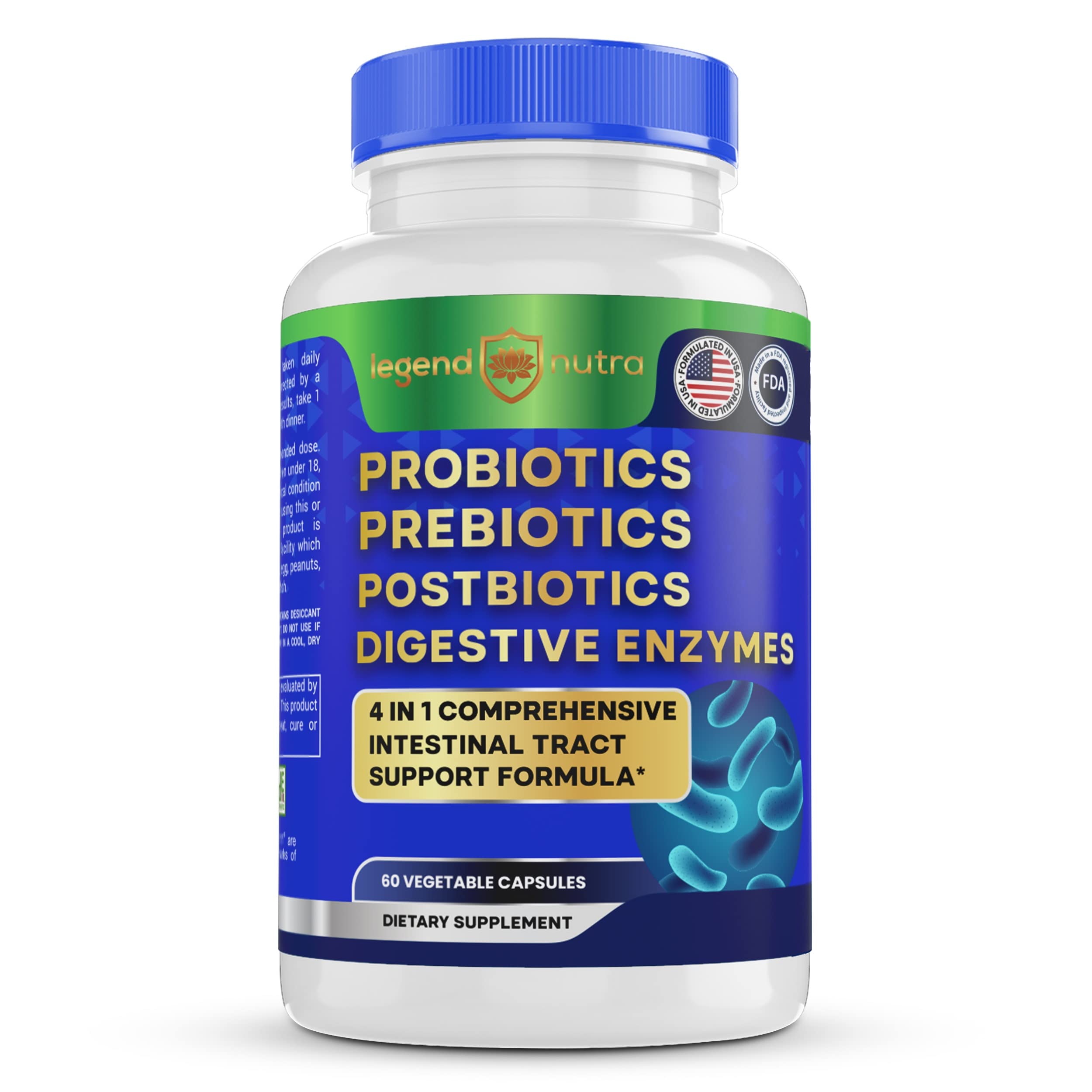Legend Nutra Multi-Enzymes 60 capsules front view