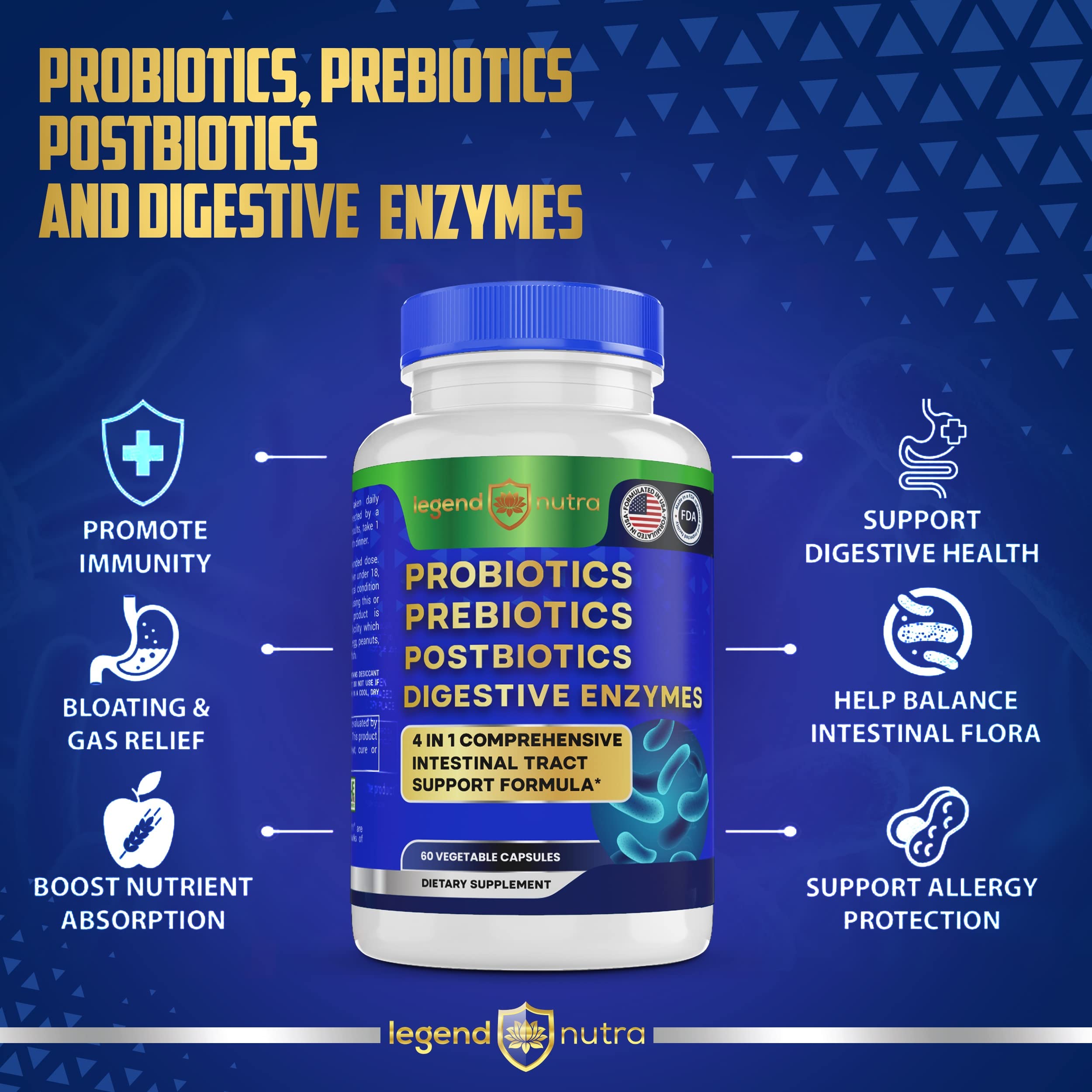 Legend Nutra Multi-Enzymes bottle with label