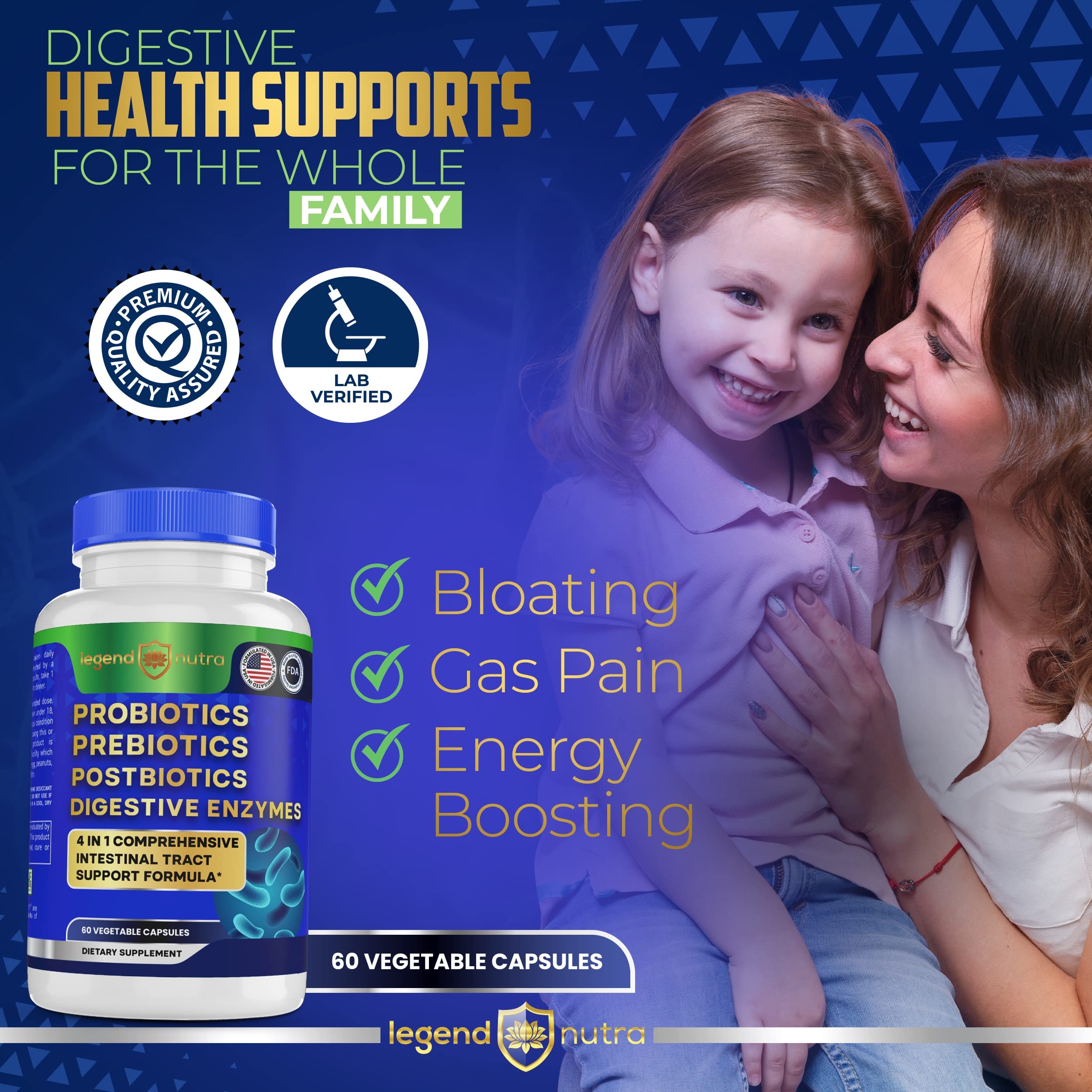 Legend Nutra Multi-Enzymes capsules in hand