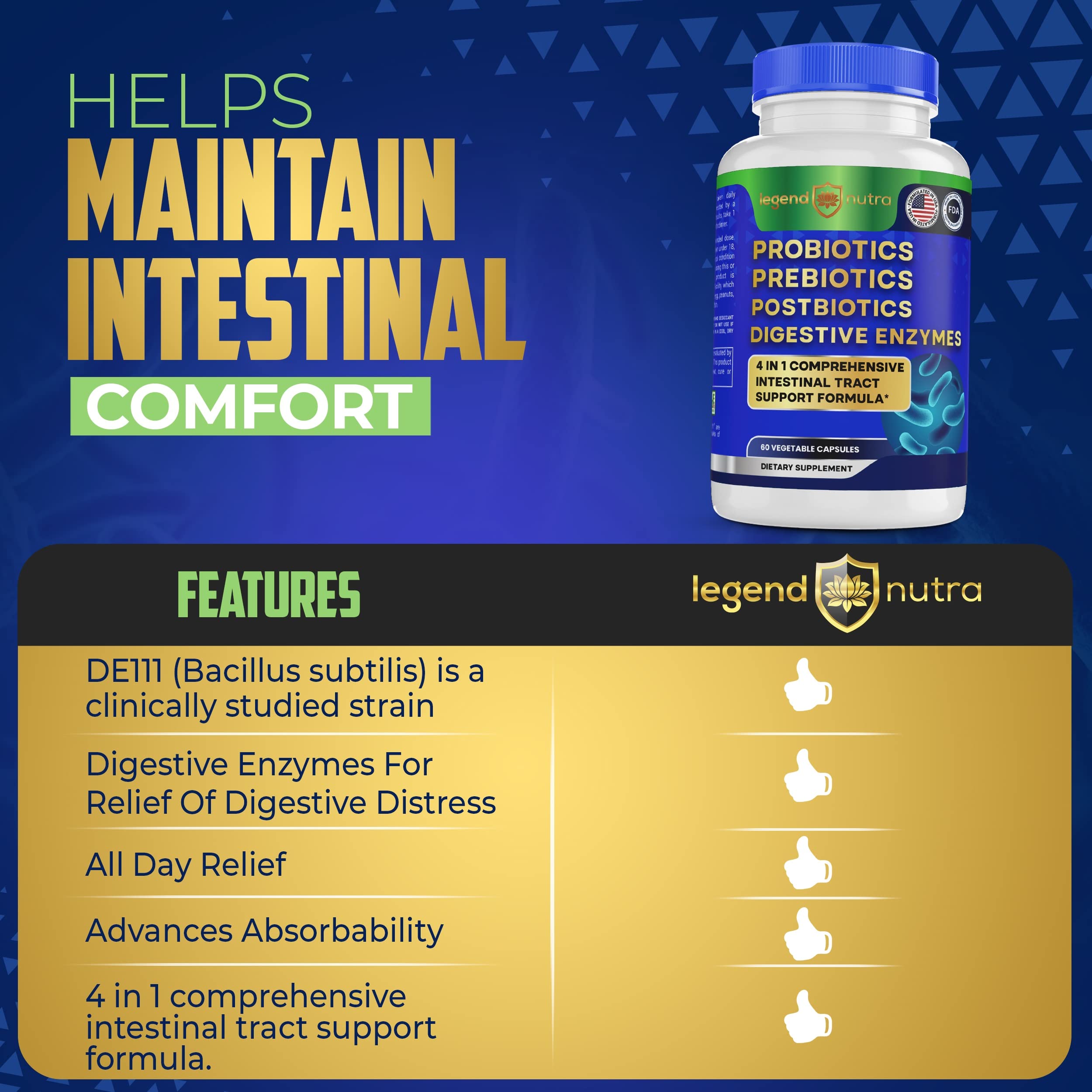 Legend Nutra Multi-Enzymes nutritional information
