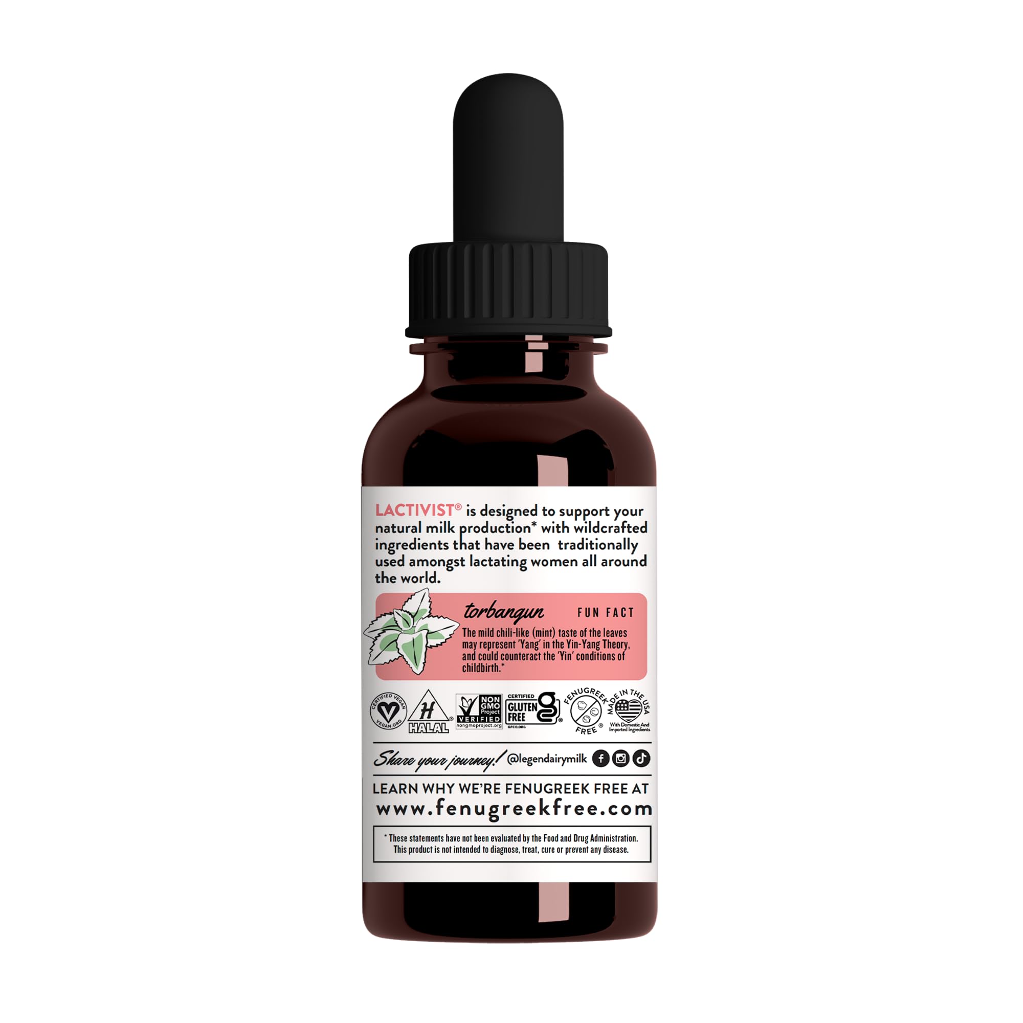 Legendairy Milk Lactivist Drops 222g dosage dropper