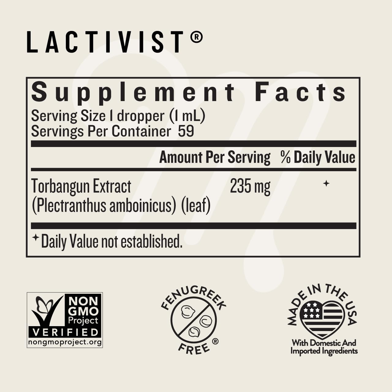 Legendairy Milk Lactivist Drops 222g packaging details