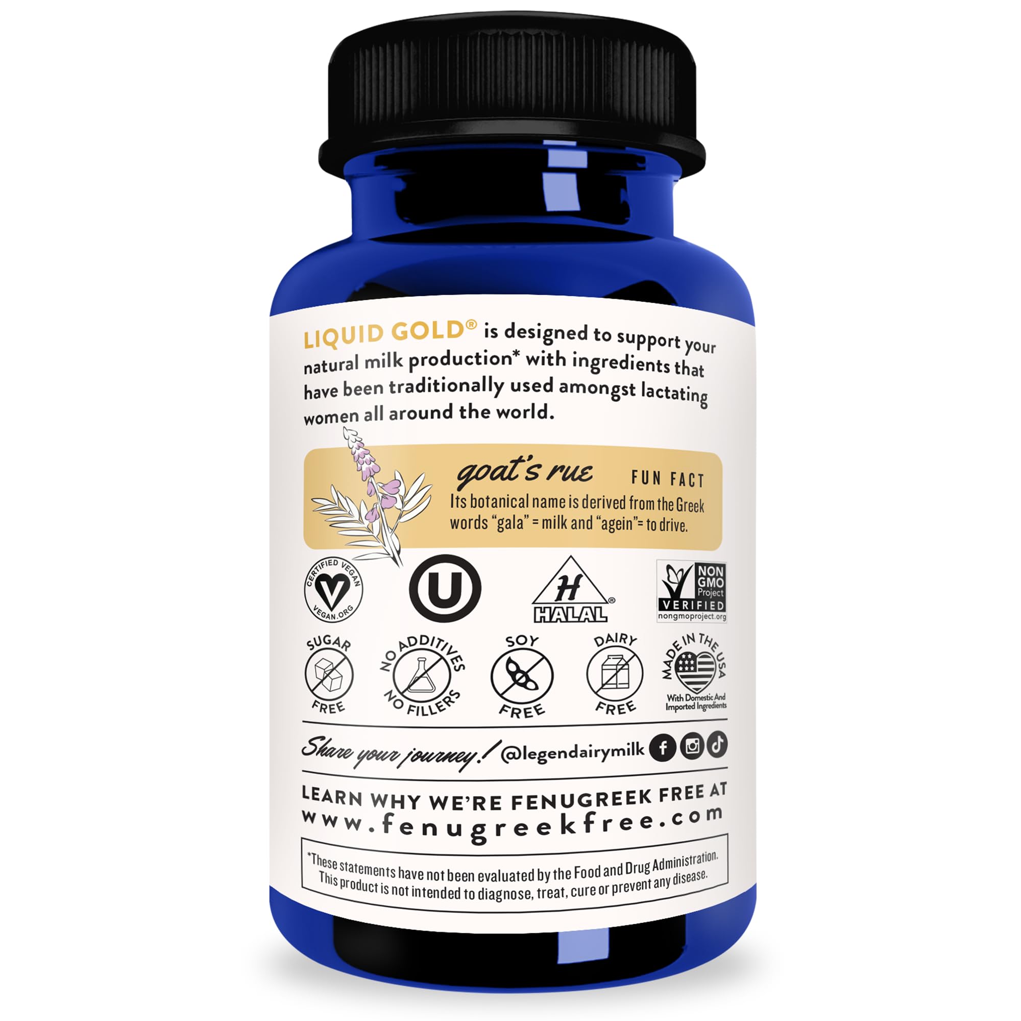 Legendairy Milk Liquid Gold Shatavari Supplement packaging