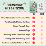 Legendairy Milk She's Thirsty Coconut Water Electrolyte Mix box with multiple stick packs