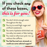 Legendairy Milk She's Thirsty Coconut Water Electrolyte Mix stick pack with watermelon background