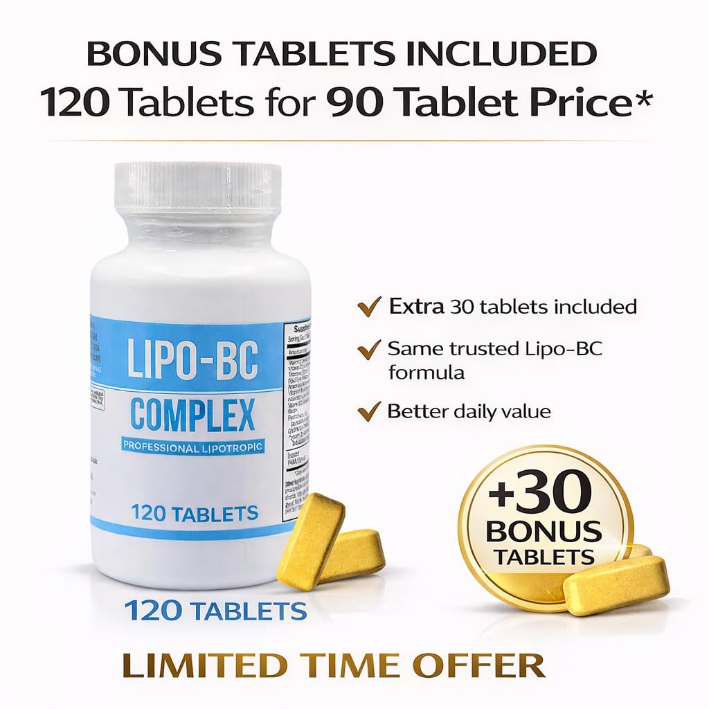 Legere Pharmaceuticals Lipo B Complex Lipotropic Tablets side view