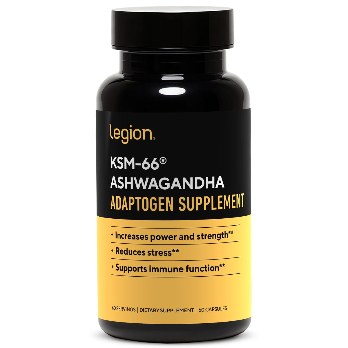 LEGION Ashwagandha Capsules 60g bottle front view