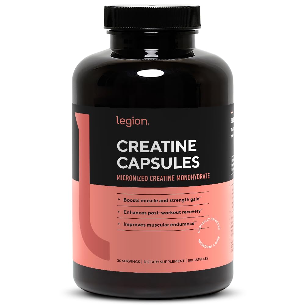 LEGION Creatine Monohydrate Capsules front view