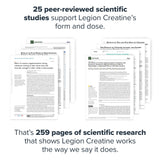 LEGION Creatine Monohydrate Powder mixed in a glass