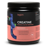 LEGION Micronized Creatine Monohydrate Powder 376g Blue Raspberry front view