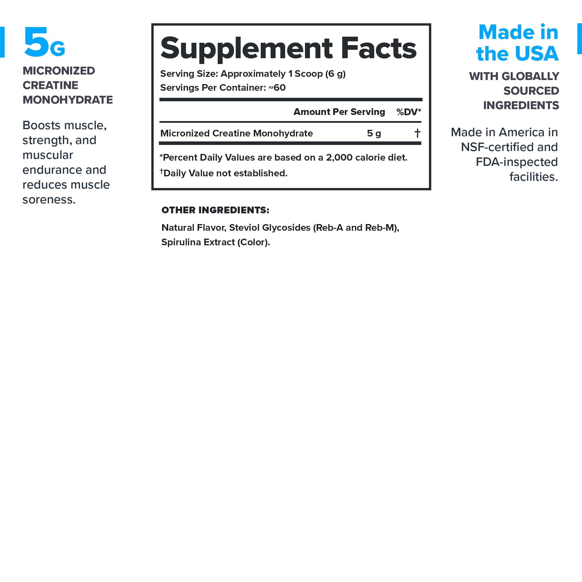 LEGION Micronized Creatine Monohydrate Powder 376g Blue Raspberry packaging