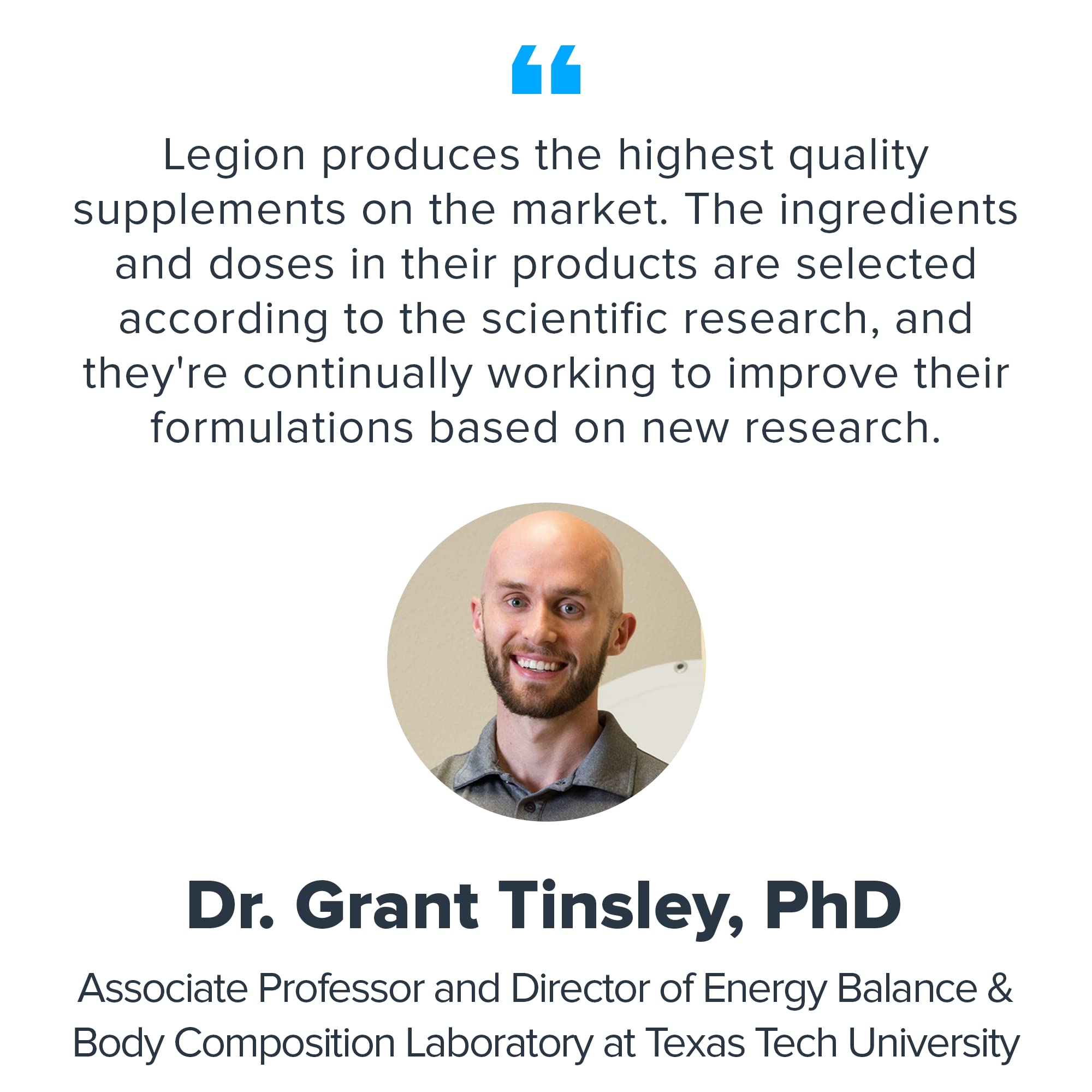 LEGION Vitamin B Complex packaging with ingredients list