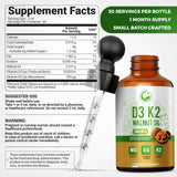 LEGRANO Vitamin D3 & K2 Liquid 10,000 IU bottle side view